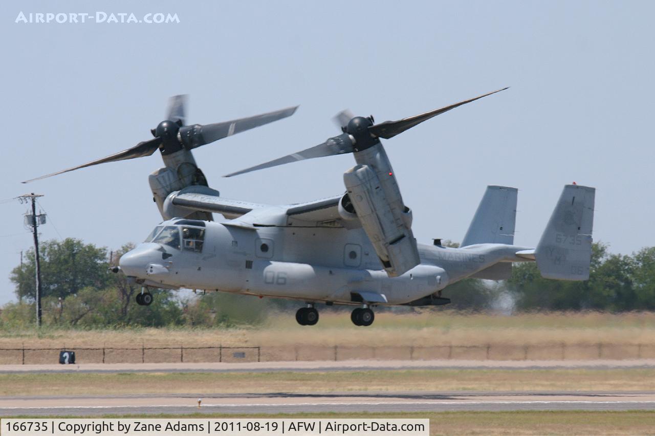 166735, Bell-Boeing MV-22B Osprey C/N D0100, USMC V-22 at Alliance Airport - Fort Worth, TX