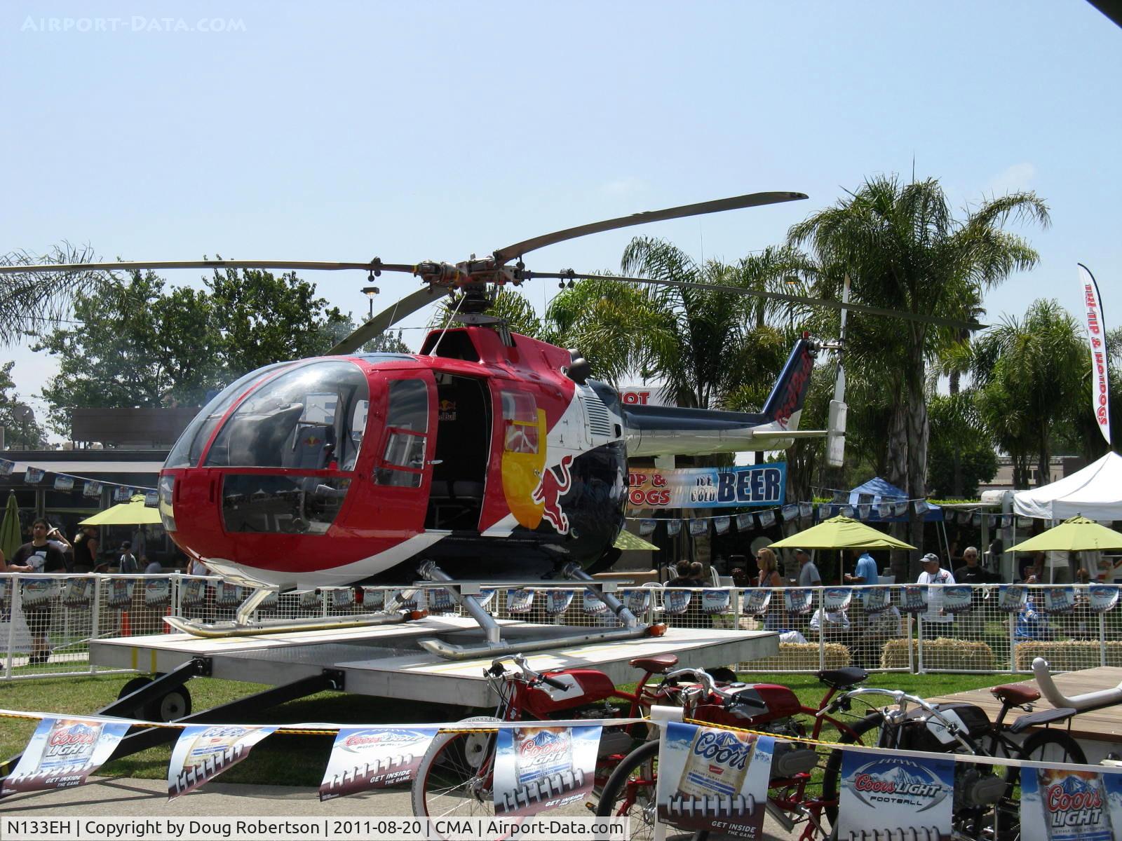 N133EH, 1982 MBB Bo-105CBS-4 C/N S-598, 1982 Messerschmitt-Bolkow-Blohm Gmbh BO105 CBS4 of Red Bull, two Rolls-Royce Allison 250 C20 Turboshafts 420 shp each. Modified-only helicopter FAA approved for unlimited aerobatics (except outside loops)