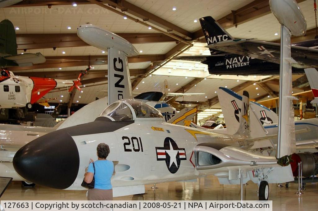 127663, McDonnell F2H-4/F-2D Banshee C/N 250, McDonnell F2H-4/F-2D Banshee at the National Naval Aviation Museum, Pansacola, FL