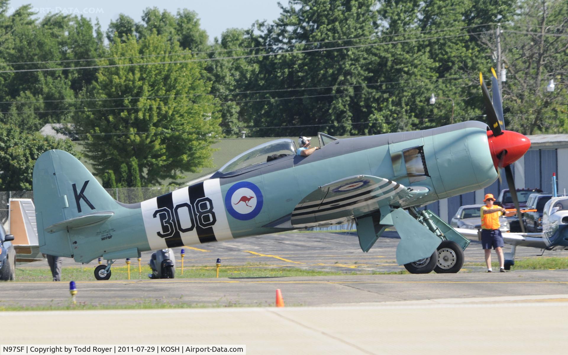 N97SF, 1952 Hawker Sea Fury FB.11 C/N 37729, AIRVENTURE 2011