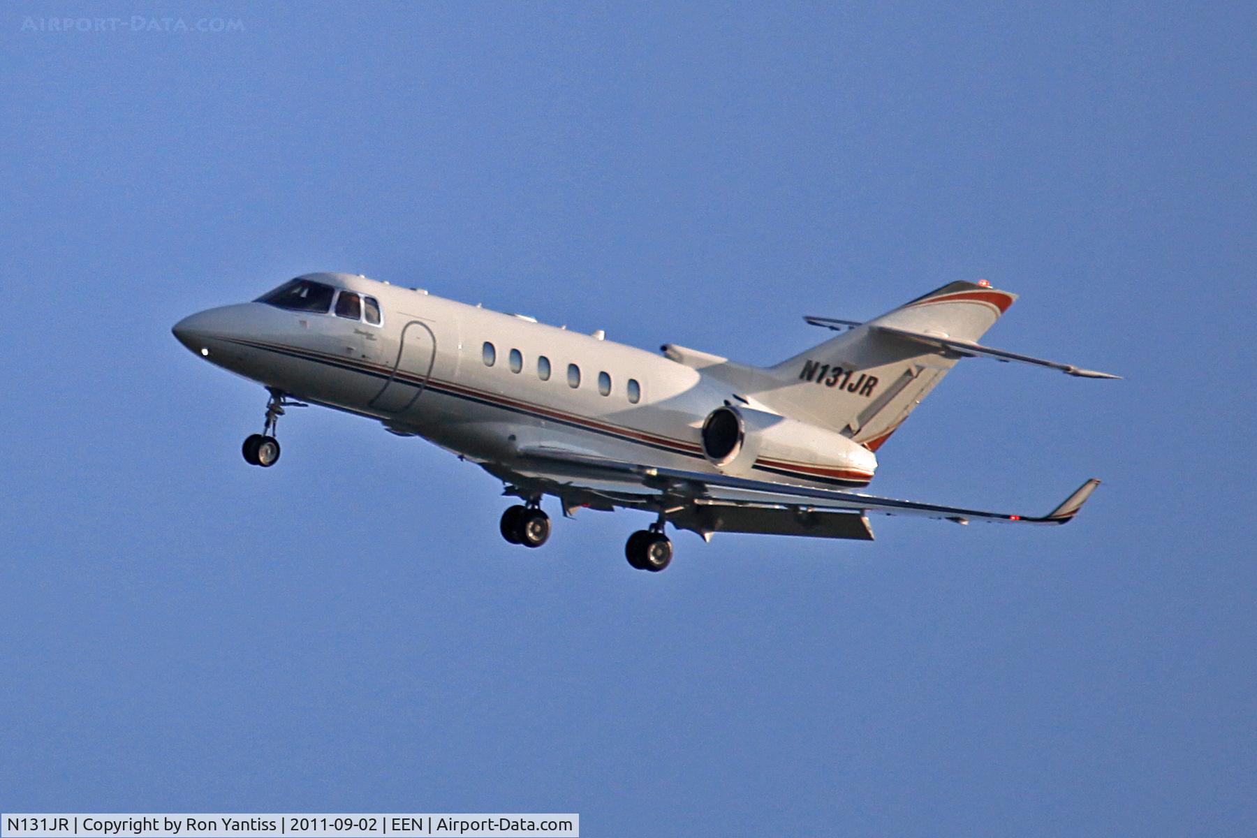 N131JR, 2008 Hawker Beechcraft 900XP C/N HA-0070, Turning 45 at base runway 02 for final, Dillant-Hopkins Airport, Keene, NH