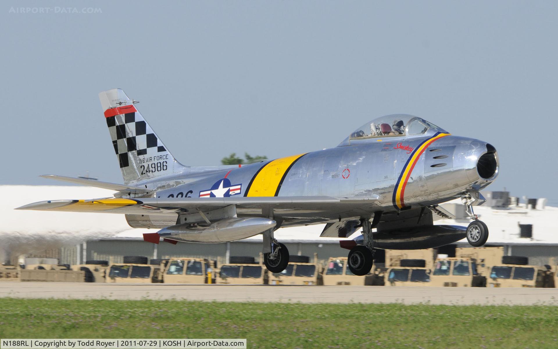 N188RL, 1952 North American F-86F Sabre C/N 191-682, AIRVENTURE 2011