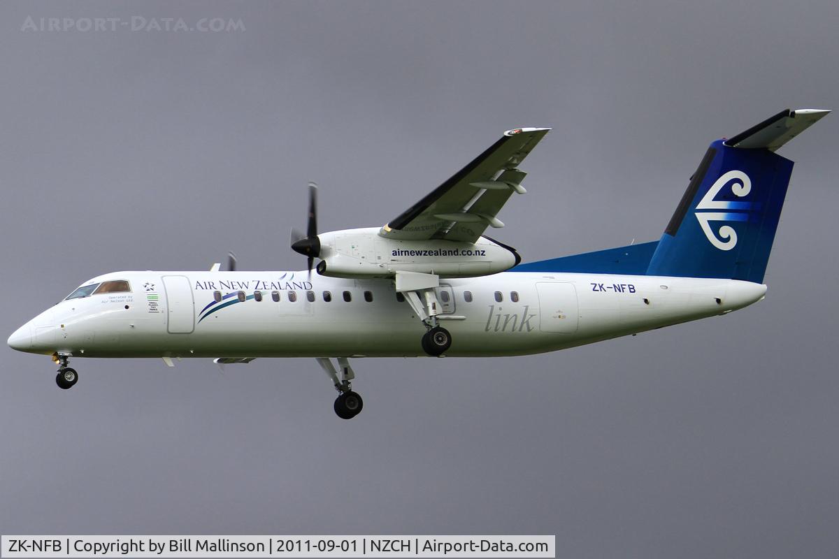ZK-NFB, 2009 De Havilland Canada DHC-8-311 Dash 8 C/N 670, finals to 02