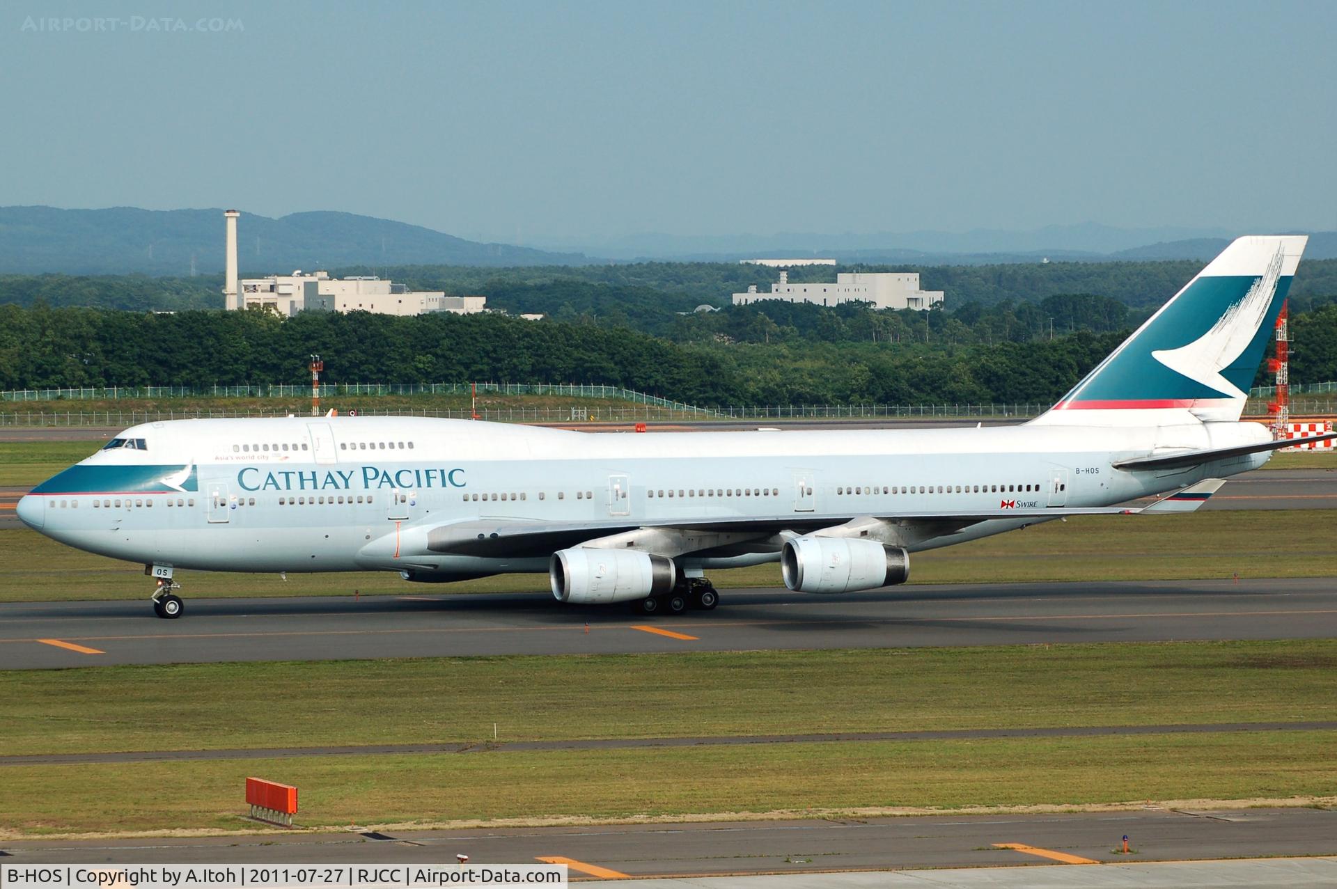 B-HOS, 1990 Boeing 747-467 C/N 24850, CPA Boeing 747-467 Arrive at New Chitose