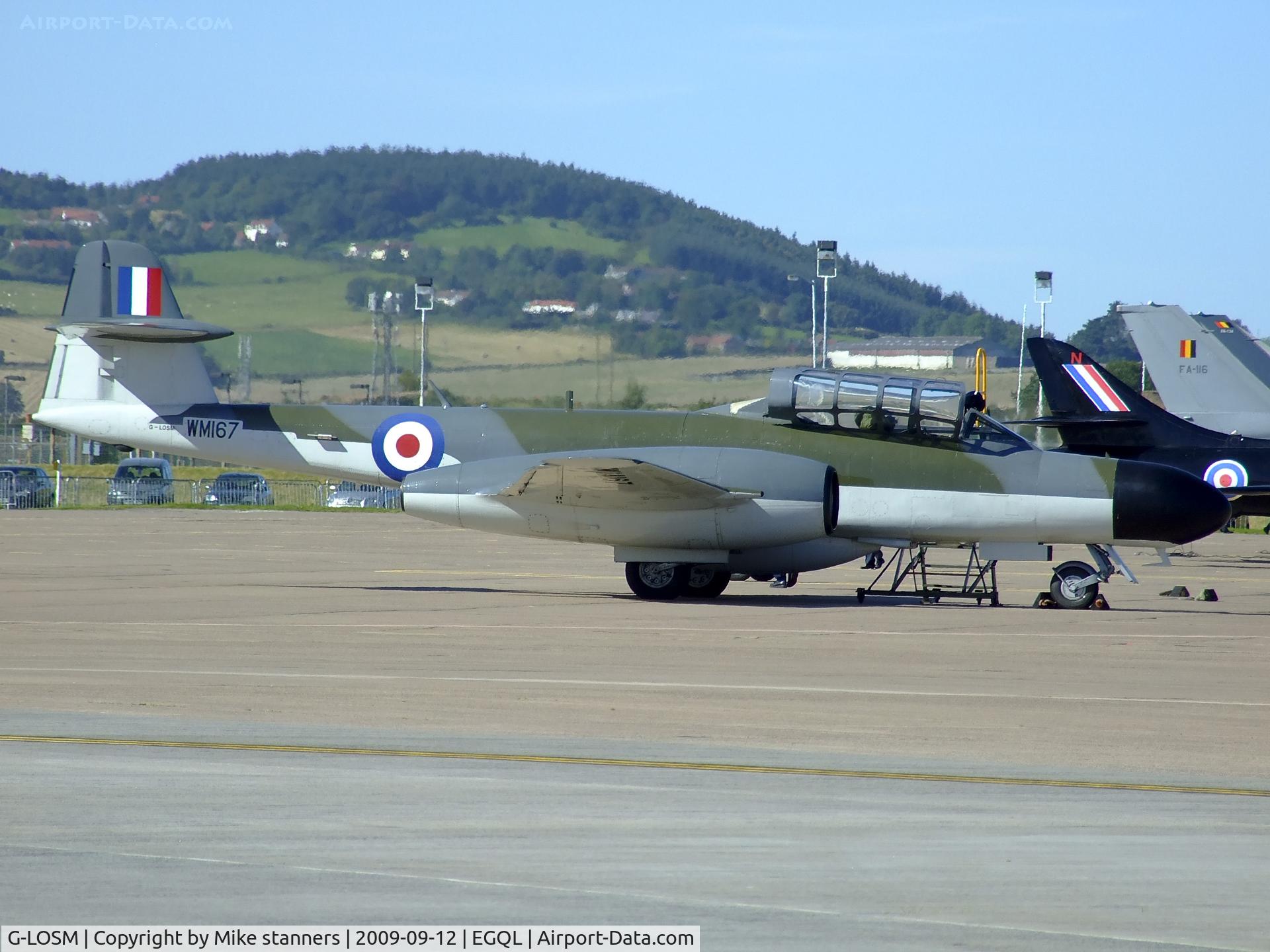 G-LOSM, 1952 Gloster Meteor NF.11 C/N S4/U/2342, WM167 On the flightline at Leuchars airshow 2009