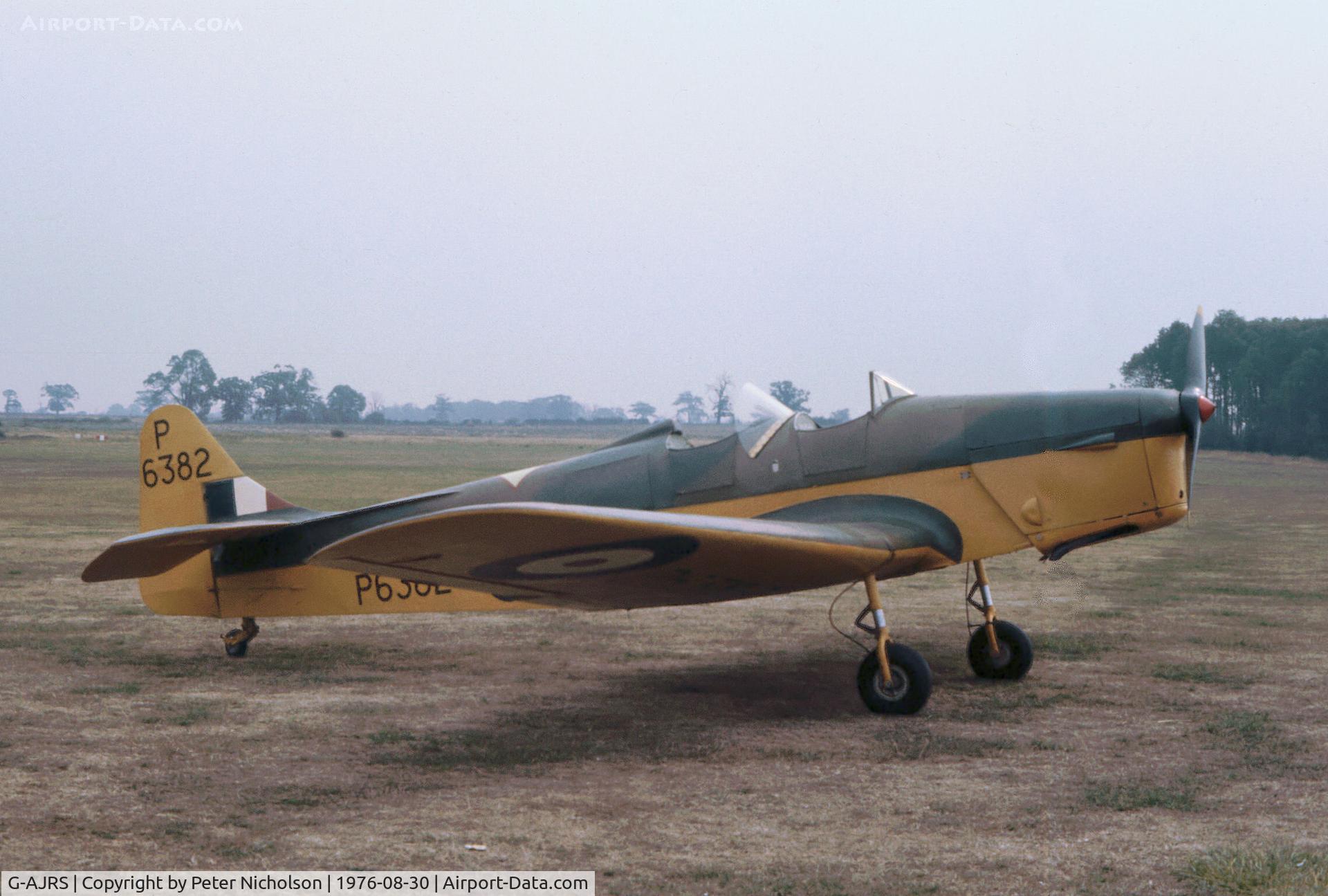 G-AJRS, 1939 Miles M14A Magister C/N 1750, Hawk Trainer 3 P6382 of the Shuttleworth Collection as seen in the Summer of 1976 at Old Warden.