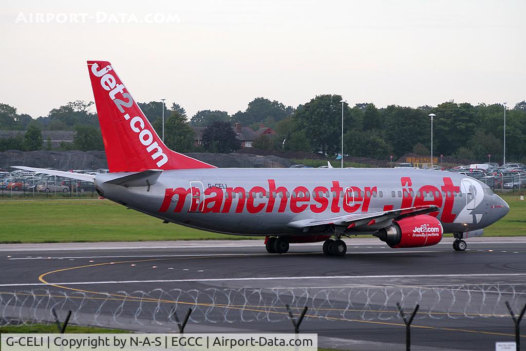 G-CELI, 1986 Boeing 737-330 C/N 23526, Departing 23R