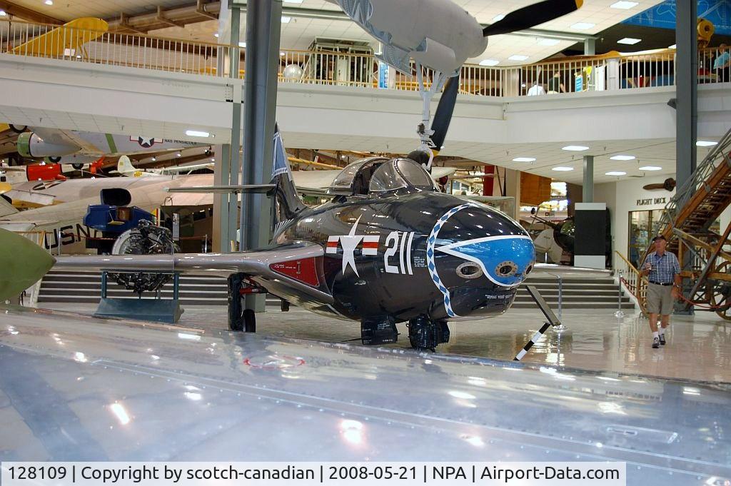 128109, 1952 Grumman F9F-6 Cougar C/N Not found 128109, 1952 Grumman F9F-6 Cougar at the National Naval Aviation Museum, Pansacola, FL