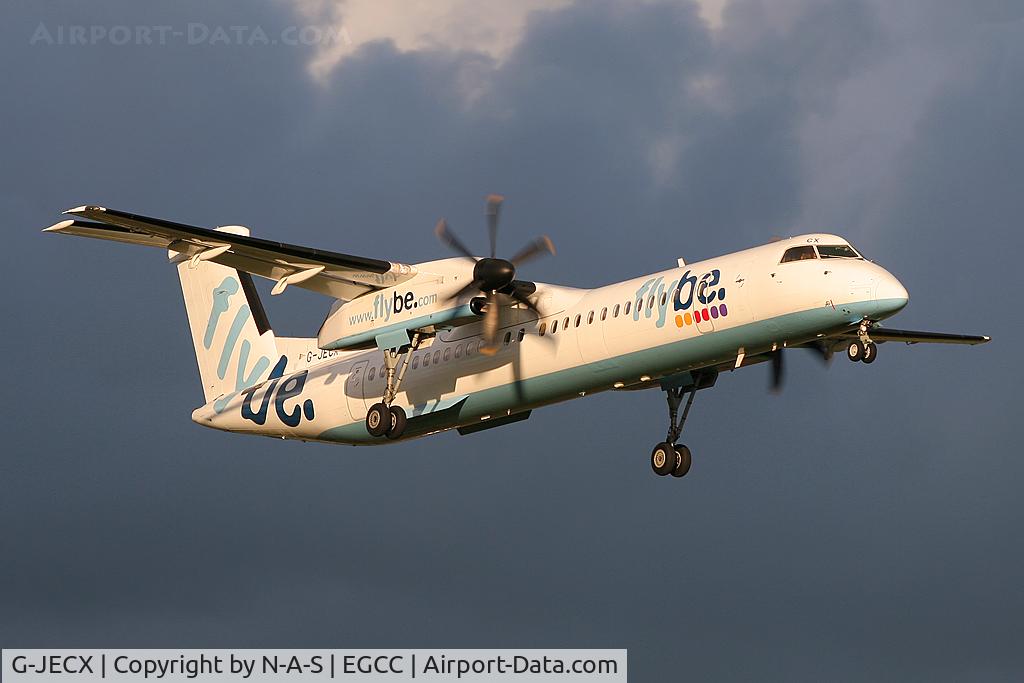 G-JECX, 2007 De Havilland Canada DHC-8-402Q Dash 8 C/N 4155, Arriving 23R
