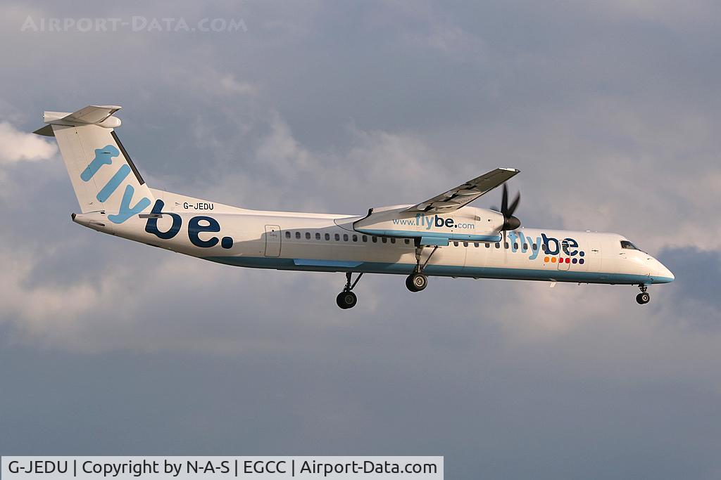 G-JEDU, 2004 De Havilland Canada DHC-8-402Q Dash 8 C/N 4089, Arriving 23R