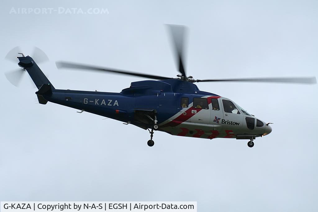 G-KAZA, 2006 Sikorsky S-76C C/N 760615, Arriving back from rigs