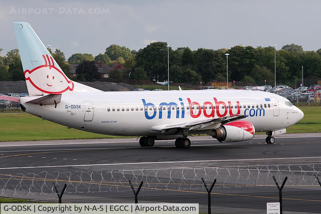 G-ODSK, 1997 Boeing 737-37Q C/N 28537, Lined up 23R