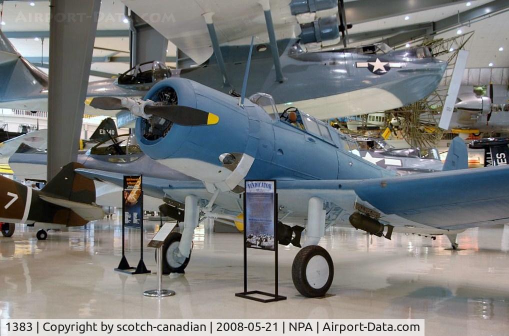1383, 1938 Vought SB2U-1 Vindicator C/N Not found 1383, 1938 Vought SB2U-1 Vindicator at the National Naval Aviation Museum, Pansacola, FL