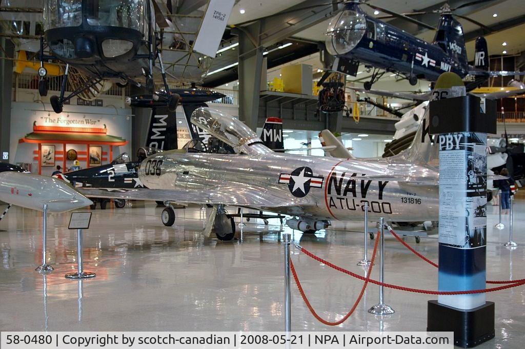 58-0480, 1951 Lockheed T-33B Shooting Star C/N 580-6650, 1951 Lockheed T-33B-1-LO at the National Naval Aviation Museum, Pansacola, FL