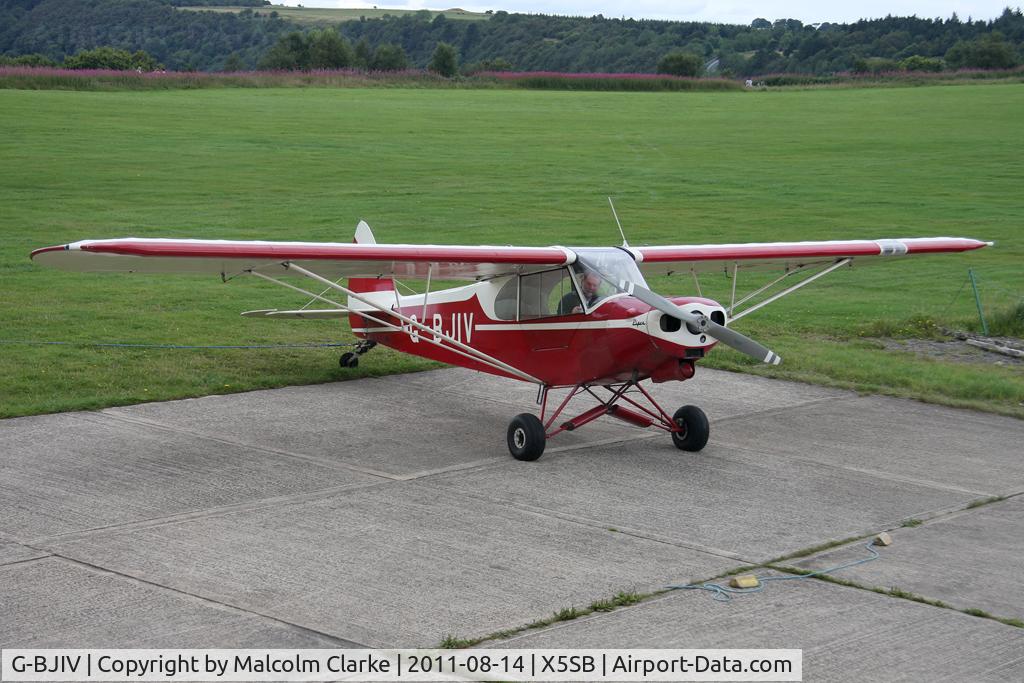 G-BJIV, 1965 Piper PA-18-150 Super Cub C/N 18-8262, Piper PA-18-150 Super Cub at Sutton Bank, N Yorks, August 2011.