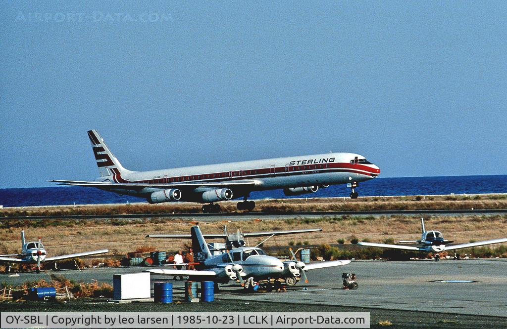 OY-SBL, 1969 Douglas DC-8-63 C/N 46054, LCA Larnaca Cyprus 23.10.85