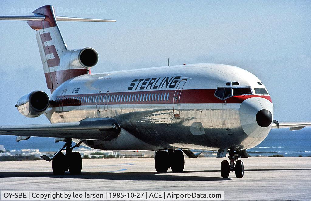 OY-SBE, 1980 Boeing 727-2J4 C/N 22079, ACE Lancerote 27.10.85