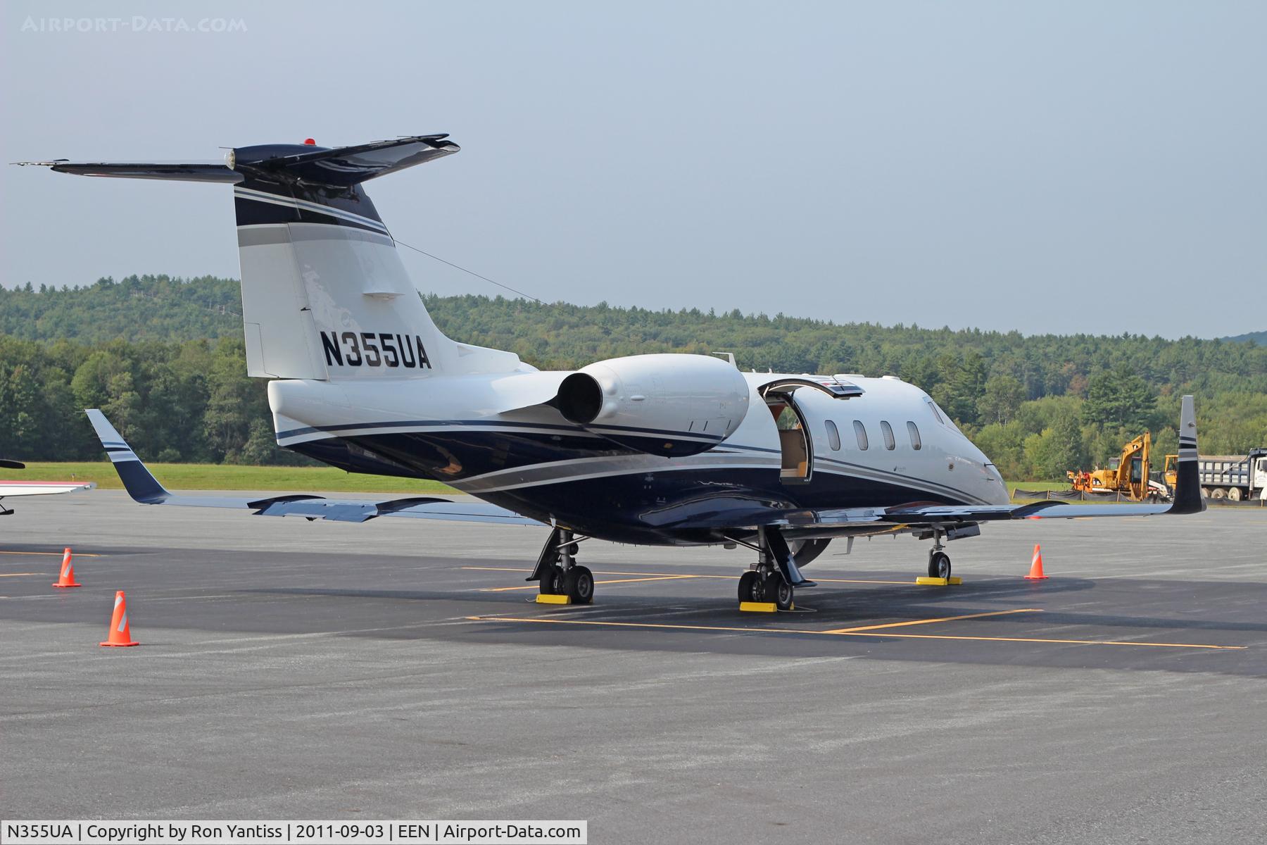 N355UA, 1984 Gates Learjet 55 C/N 114, Fueling at Monadnock Aviation, Dillant-Hopkins Airport, Keene, NH