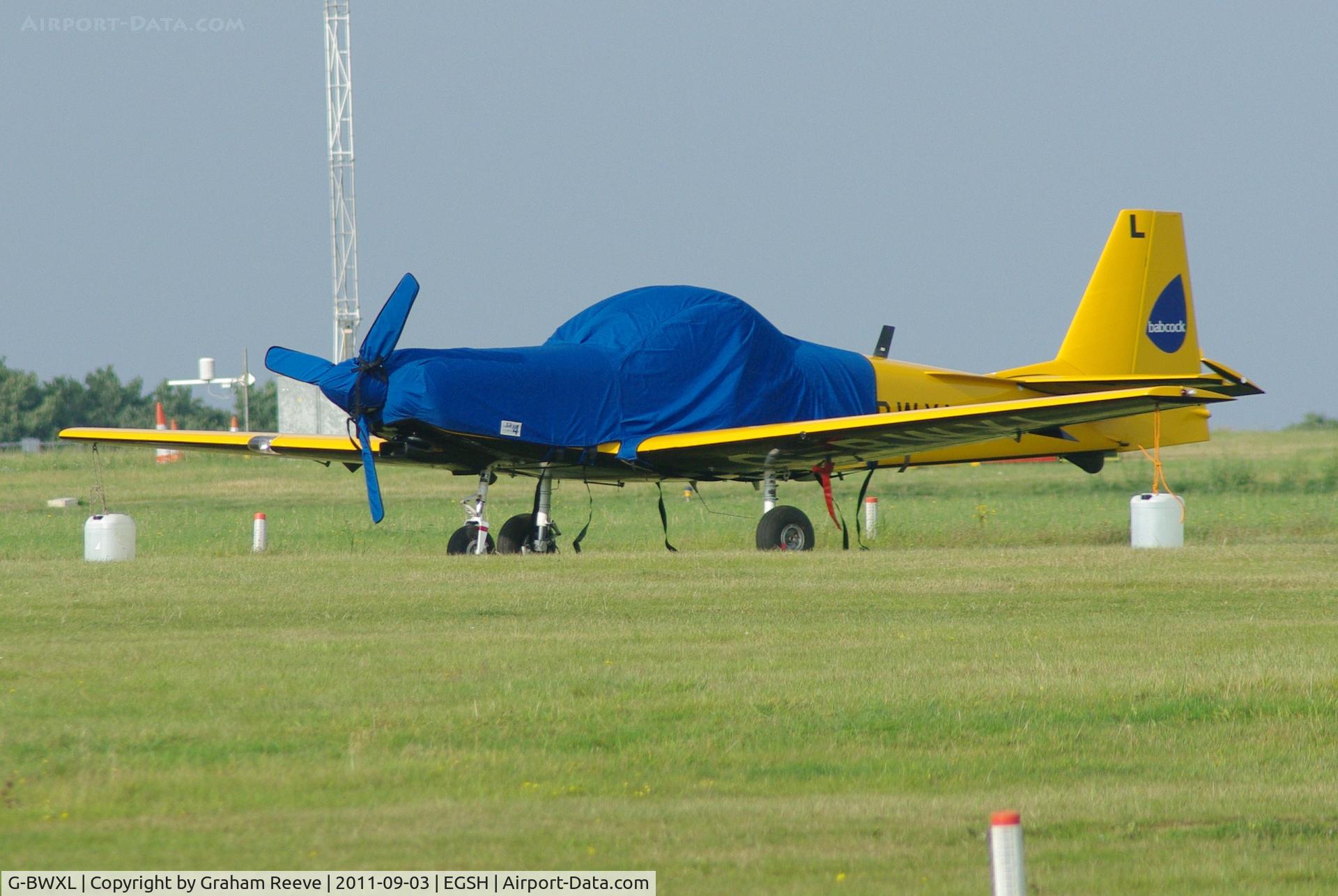 G-BWXL, 1996 Slingsby T-67M-260 Firefly C/N 2247, Parked at Norwich.