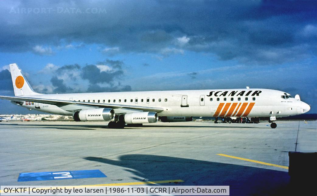 OY-KTF, 1969 Douglas DC-8-63 C/N 46041, ACE Lancerote 3.11.86