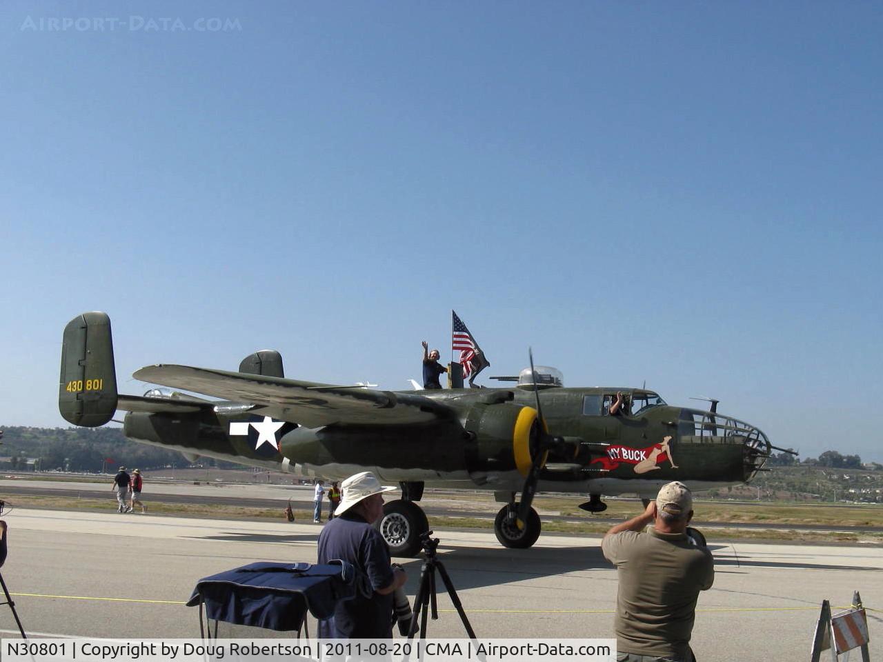 N30801, 1944 North American TB-25N Mitchell C/N 108-34076, 1944 North American TB-25N MITCHELL 'Executive Sweet', two Wright Cyclone R-2600s 1,700 Hp each, taxi
