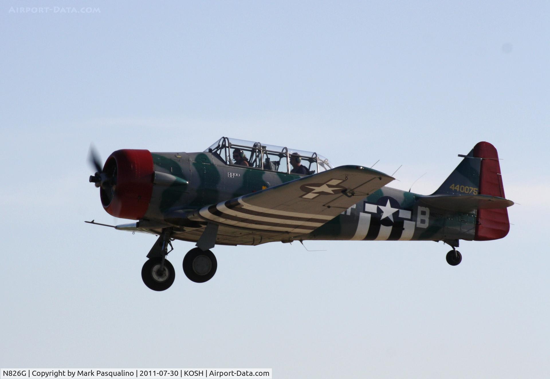 N826G, 1952 North American AT-6G Texan C/N SA 075, North American AT-6G
