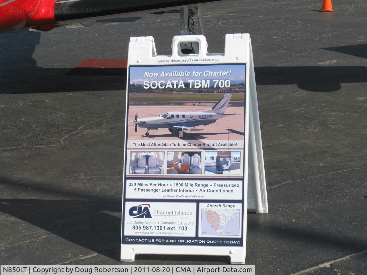 N850LT, Socata TBM-700 C/N 585, SOCATA TBM 700C, one P&W(C)PT6A-64 Turboprop, 1,580 shp flat rated at 700 shp, information