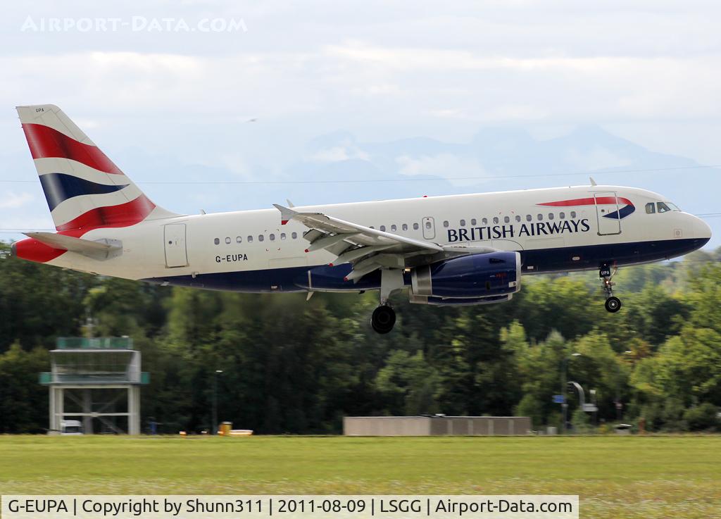 G-EUPA, 1999 Airbus A319-131 C/N 1082, Landing rwy 23