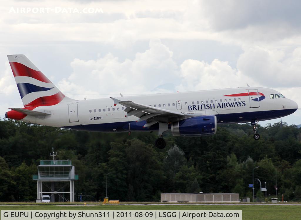 G-EUPU, 2000 Airbus A319-131 C/N 1384, Landing rwy 23