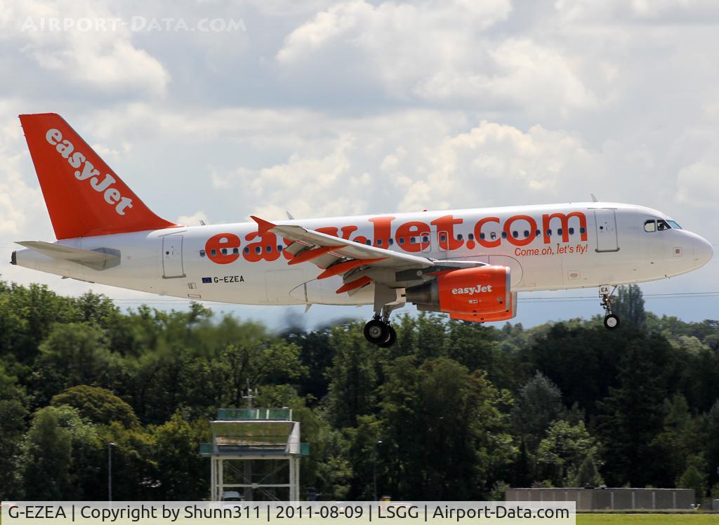 G-EZEA, 2003 Airbus A319-111 C/N 2119, Landing rwy 23