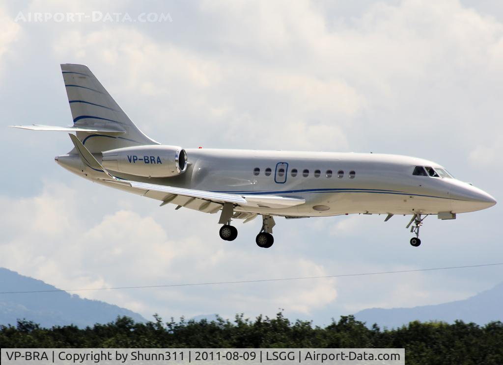 VP-BRA, 2007 Dassault Falcon 2000LX C/N 133, Landing rwy 23