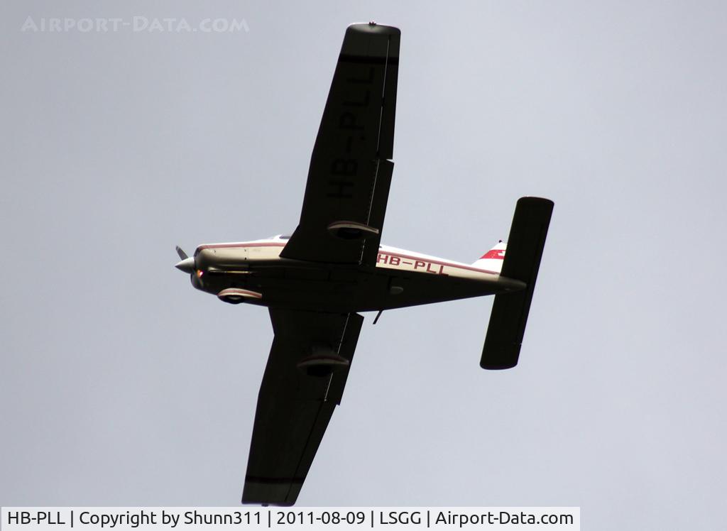 HB-PLL, Piper PA-28-161 Warrior II C/N 28-16057, Landing rwy 23 'GAZON'