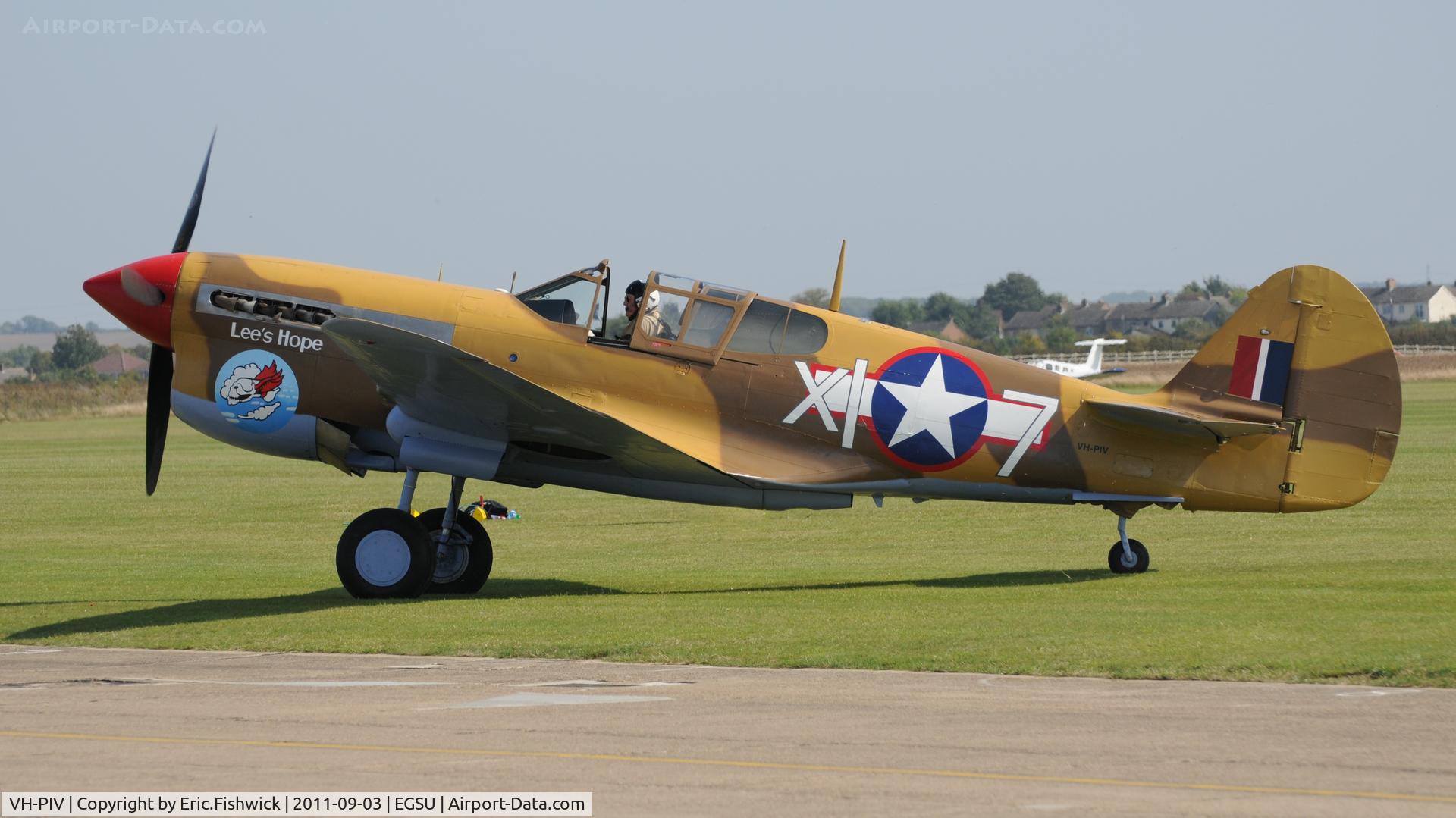 VH-PIV, 1942 Curtiss P-40F Warhawk C/N 19503, 1. VH-PIV at The Duxford Air Show, September 2011