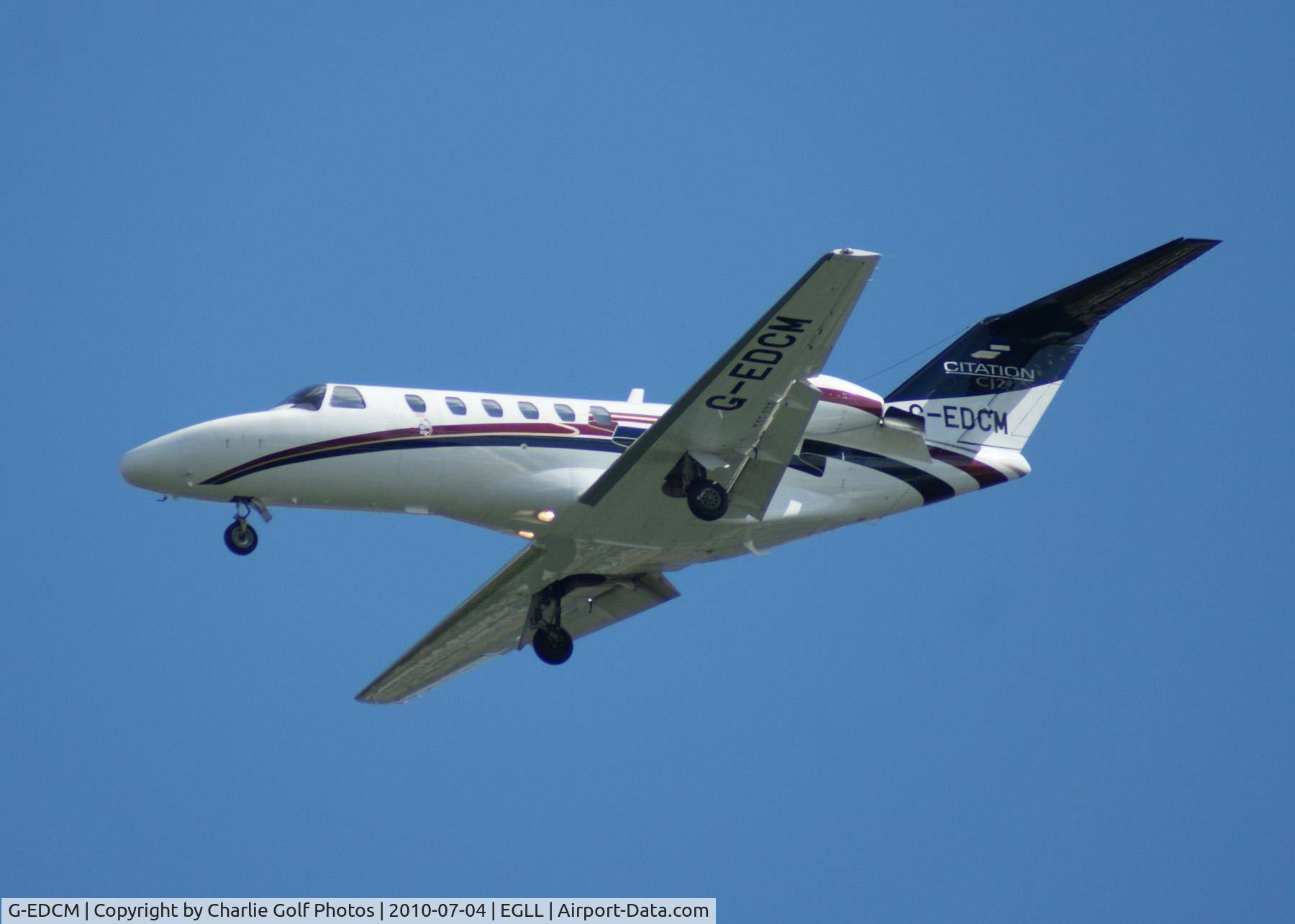 G-EDCM, 2004 Cessna 525A CitationJet CJ2 C/N 525A-0213, London Heathrow, July 4, 2010