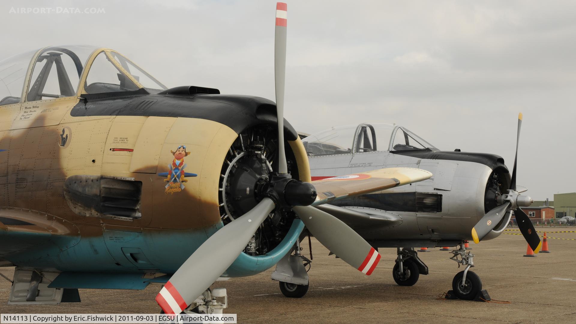 N14113, 1951 North American T-28A Fennec C/N 81-1, 5. N14113 at The Duxford Air Show, September 2011