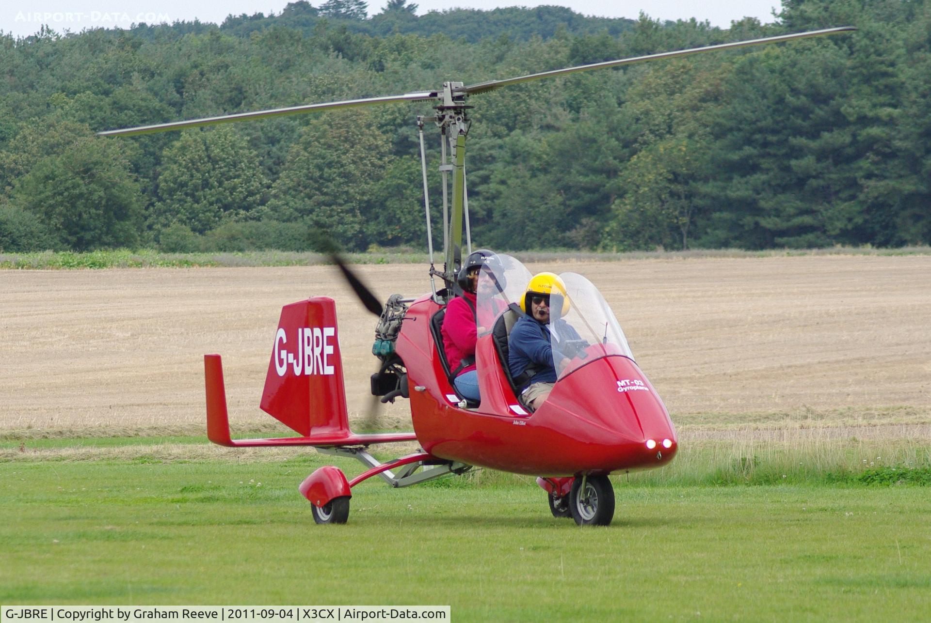 G-JBRE, 2007 Rotorsport UK MT-03 C/N RSUK/MT-03/016, Just landed at Northrepps.