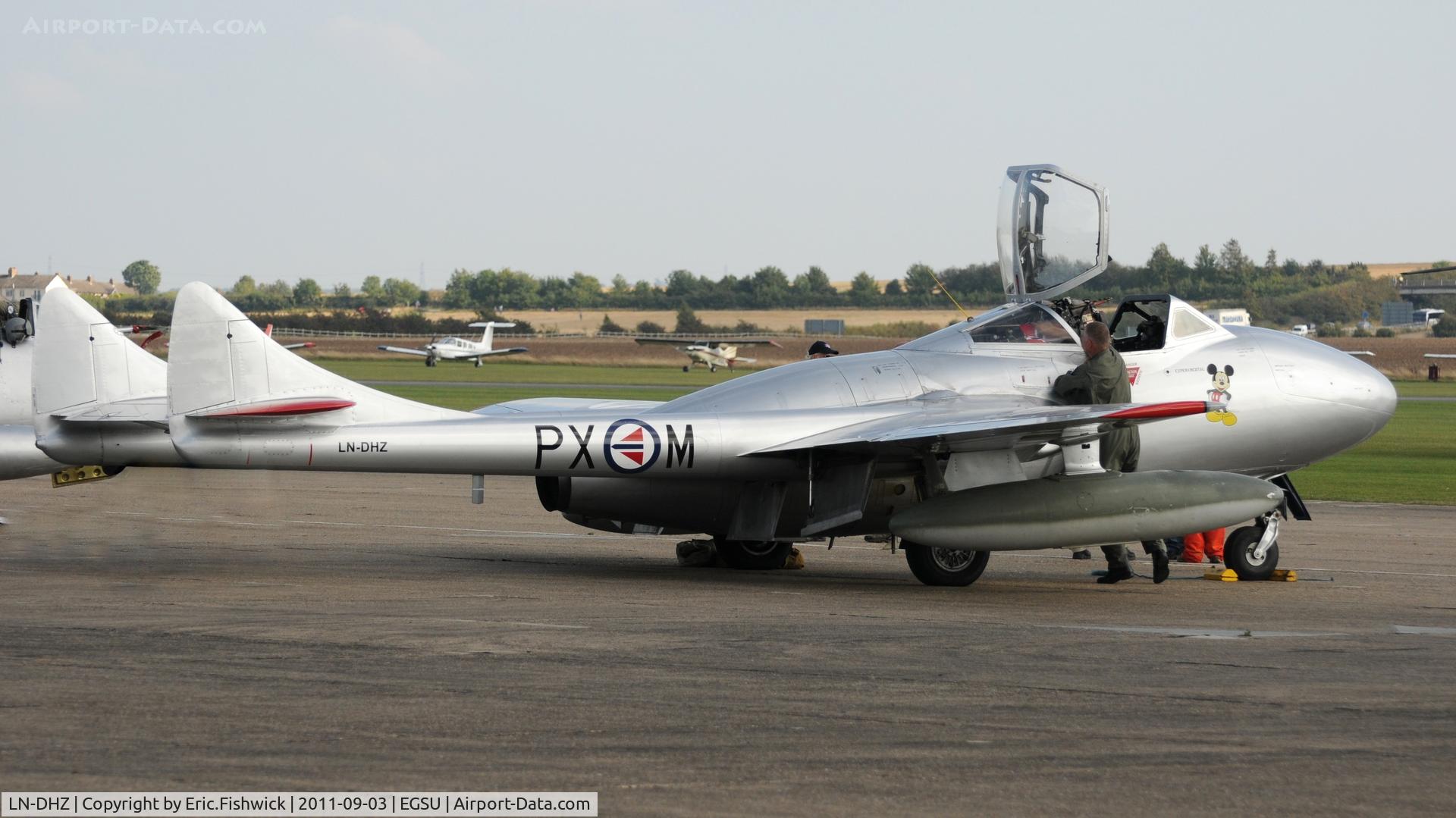 LN-DHZ, 1959 De Havilland (F+W Emmen) Vampire T55 (DH-115) C/N 990, 2. LN-DHZ (Royal Norwegian Air Force) at The Duxford Air Show, September 2011