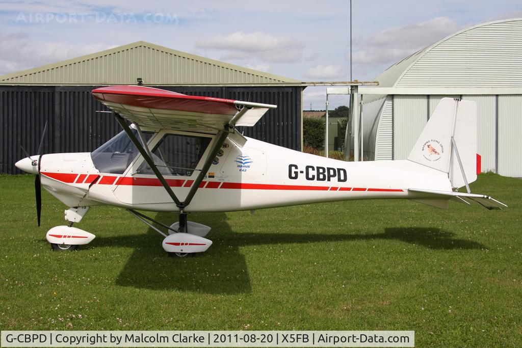 G-CBPD, 2003 Comco Ikarus C42 FB UK C/N PFA 322-13863, Ikarus C42 FB UK at Fishburn Airfield, UK, August 2011.