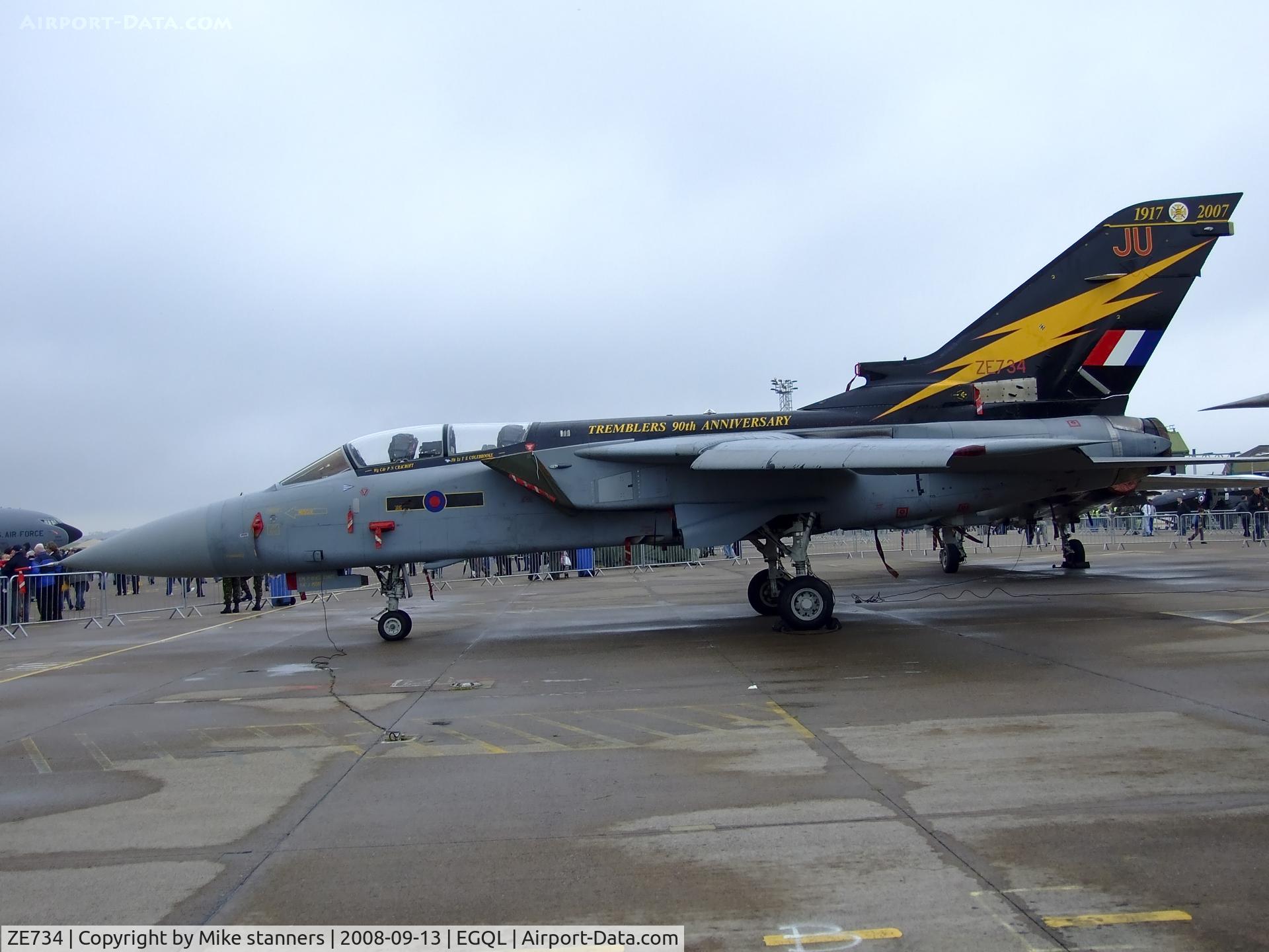 ZE734, 1988 Panavia Tornado F.3 C/N 664/AS050/3298, 111Sqn Tornado F.3 in the static display at Leuchars airshow 2008 wearing this 90th anniversary colour scheme