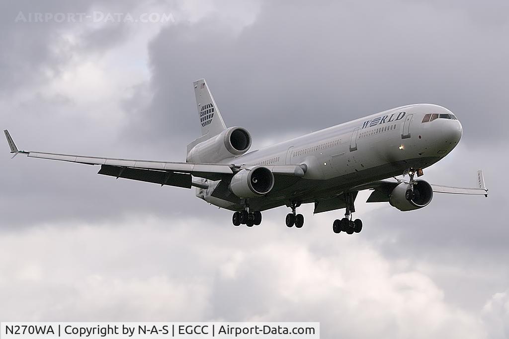 N270WA, McDonnell Douglas MD-11 C/N 48449, Arriving 23R, Ops for Air Transat