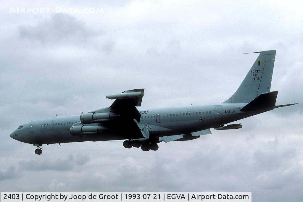 2403, 1969 Boeing KC-137 C/N 20008, arrival for the 1993 IAT.