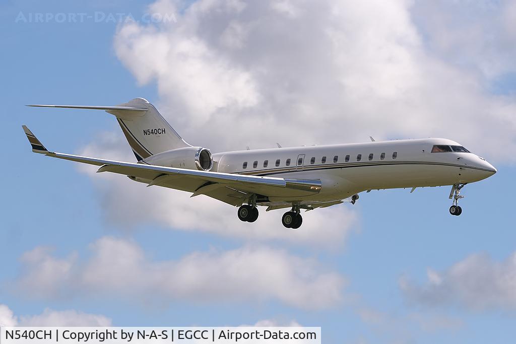 N540CH, 2000 Bombardier BD-700-1A10 Global Express C/N 9055, Arriving 23R