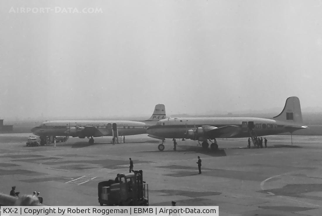 KX-2, 1946 Douglas DC-4 Skymaster C/N 42987, OT CWV BAF.1958.Melsbroek civil part before Zaventem was in use.PAA.
