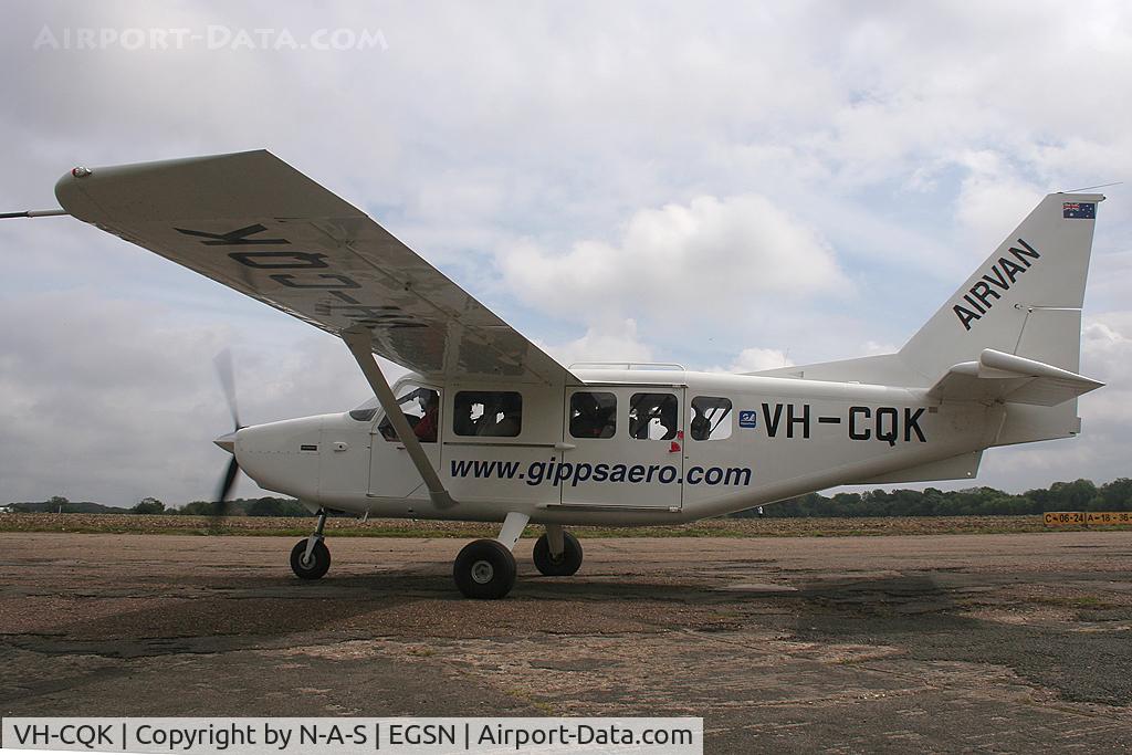 VH-CQK, 2010 Gippsland GA-8-TC320 Airvan C/N GA8-TC320-10-169, Visitor departing