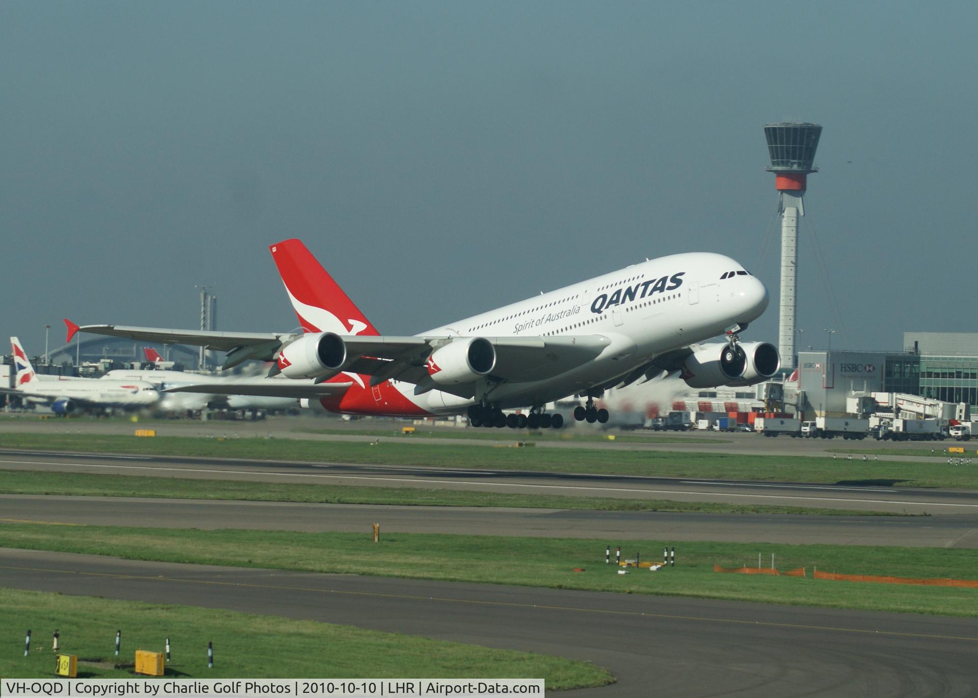 VH-OQD, 2008 Airbus A380-842 C/N 026, London-Heathrow, October 10, 2010