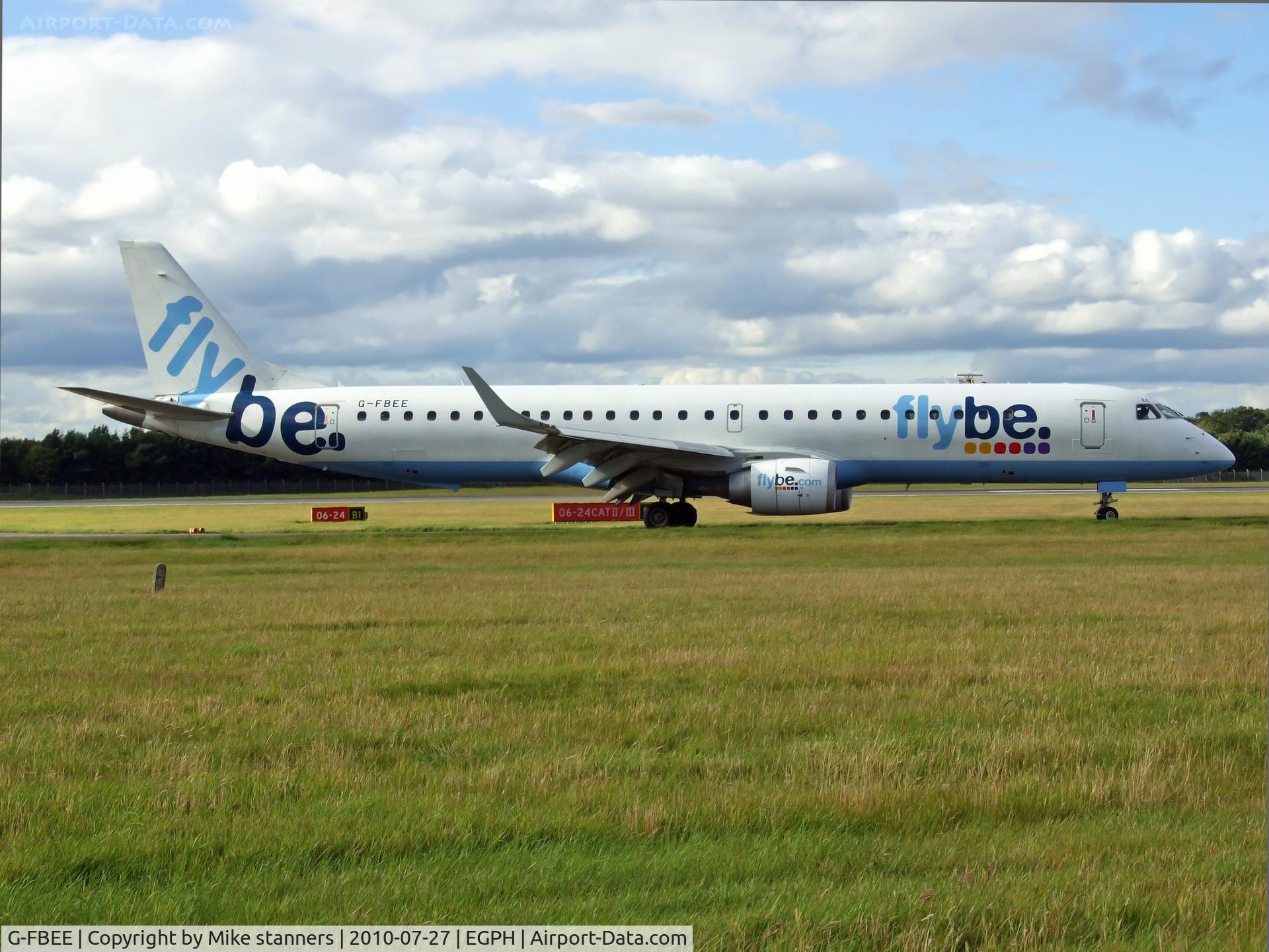 G-FBEE, 2007 Embraer 195LR (ERJ-190-200LR) C/N 19000093, Flybe E190 Arrives at EDI