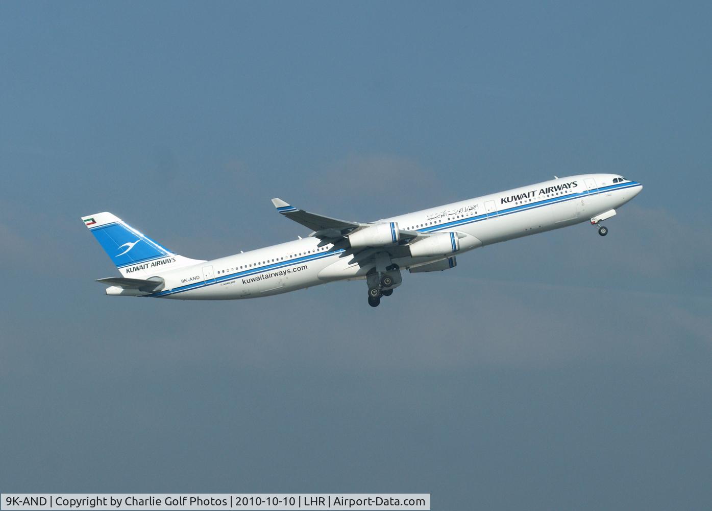 9K-AND, 1995 Airbus A340-313 C/N 104, London-Heathrow, October 10, 2010