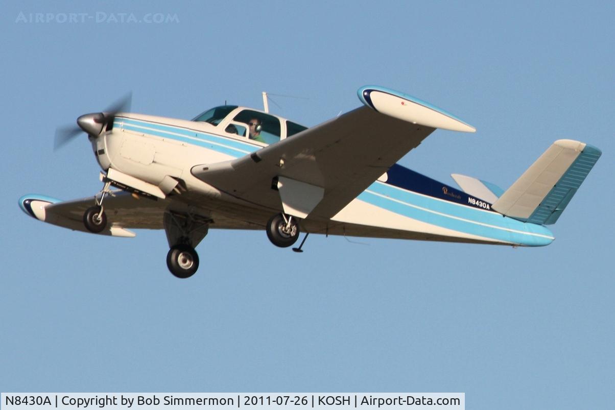 N8430A, 1948 Beech A35 Bonanza C/N D-1844, Departing Airventure 2011.