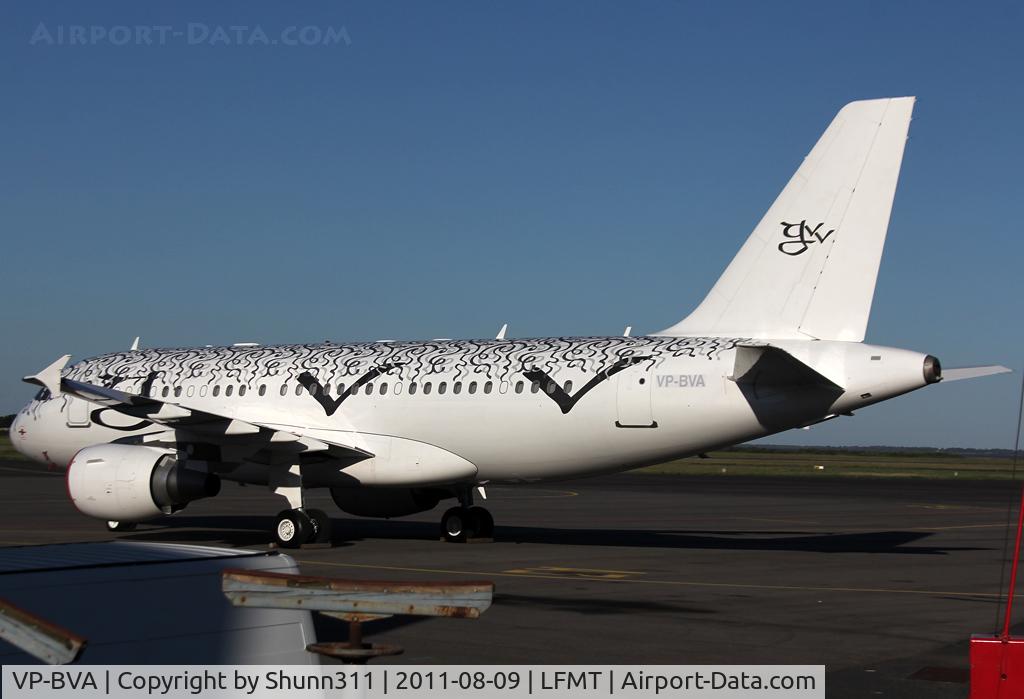 VP-BVA, 2008 Airbus ACJ319 (A319-115/CJ) C/N 3542, Parked at Latecoere Aeroservice area...