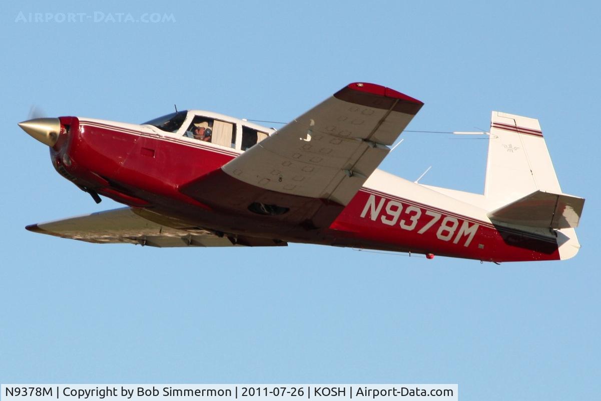 N9378M, 1966 Mooney M20F Executive C/N 670002, Departing Airventure 2011.